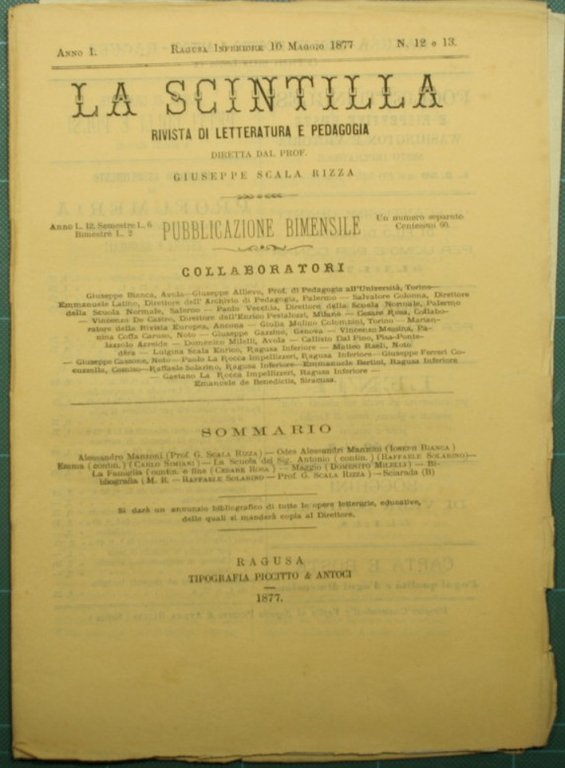 La scintilla. N. 12-13