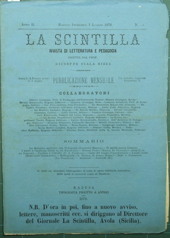 La scintilla. N. 4