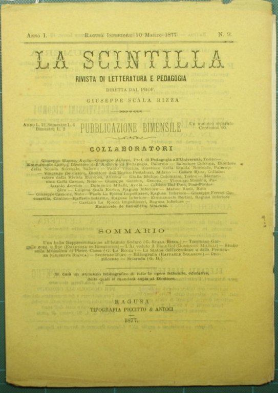 La scintilla. N. 9