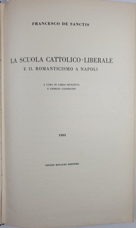 La scuola cattolico liberale e il Romanticismo a Napoli