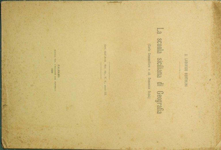 La scuola siciliana di Geografia