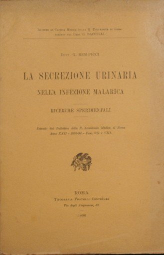 La secrezione urinaria nella infezione malarica