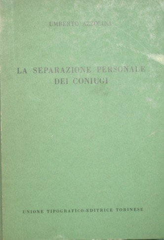 La separazione personale dei coniugi