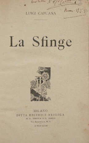 La Sfinge; Il benefattore