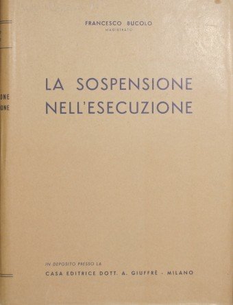 La sospensione nell'esecuzione