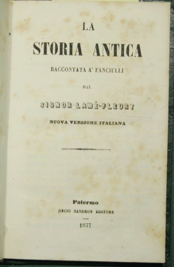 La storia antica raccontata a' fanciulli | Immagine principale