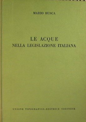 Le Acque nella legislazione italiana