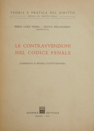 Le contravvenzioni nel Codice Penale