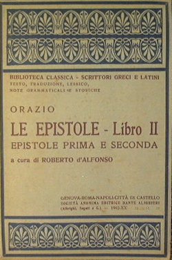Le epistole. Libro II. Epistole 1 e 2