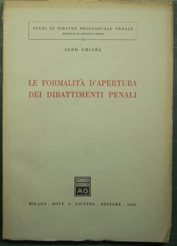 Le formalità d'apertura dei dibattimenti penali | Immagine principale