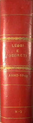 Le leggi e i decreti secondo l'ordine della inserzione nella …