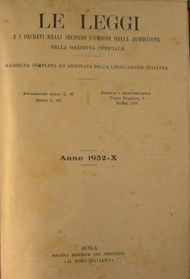 Le leggi e i decreti secondo l'ordine della inserzione nella …