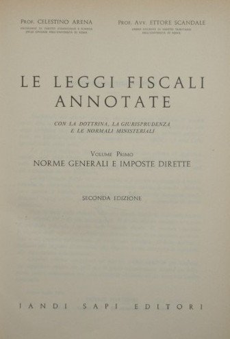 Le leggi fiscali annotate