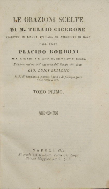 Le orazioni scelte di M. Tullio Cicerone