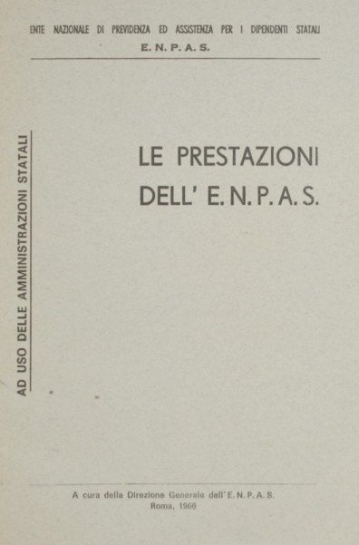 Le prestazioni dell'E.N.P.A.S.