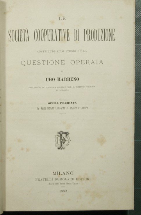 Le società cooperative di produzione