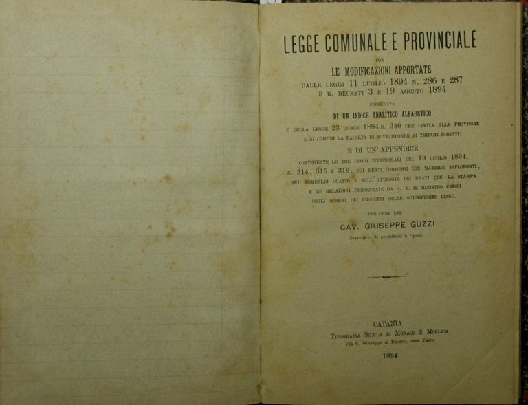 Legge comunale e provinciale con le modificazioni apportate dalle leggi …