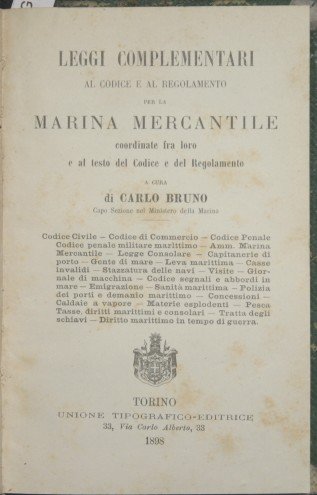 Leggi complementari al Codice e al Regolamento per la Marina …