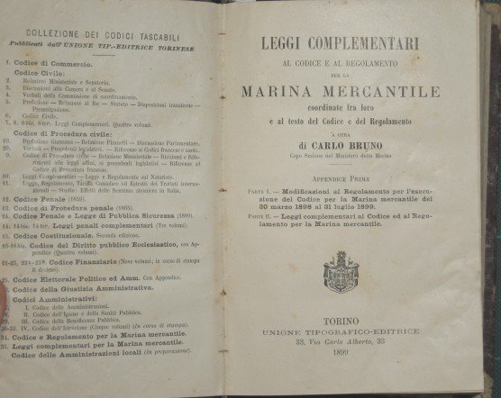 Leggi complementari al Codice e al Regolamento per la Marina …