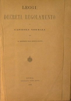 Leggi, decreti, regolamento e capitoli normali per la riscossione delle …