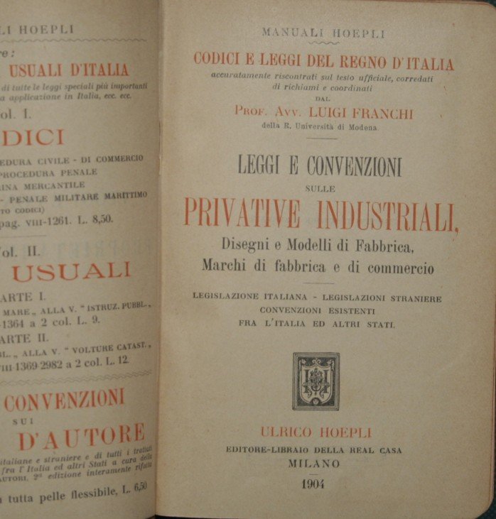 Leggi e convenzioni sulle privative industriali