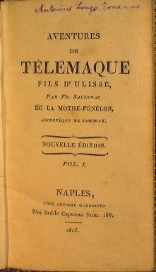 Les Aventures de Telemaque fils d'Ulisse par Fr. Salignac de …