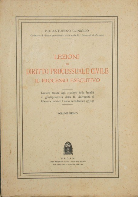 Lezioni di Diritto processuale civile - Il processo esecutivo