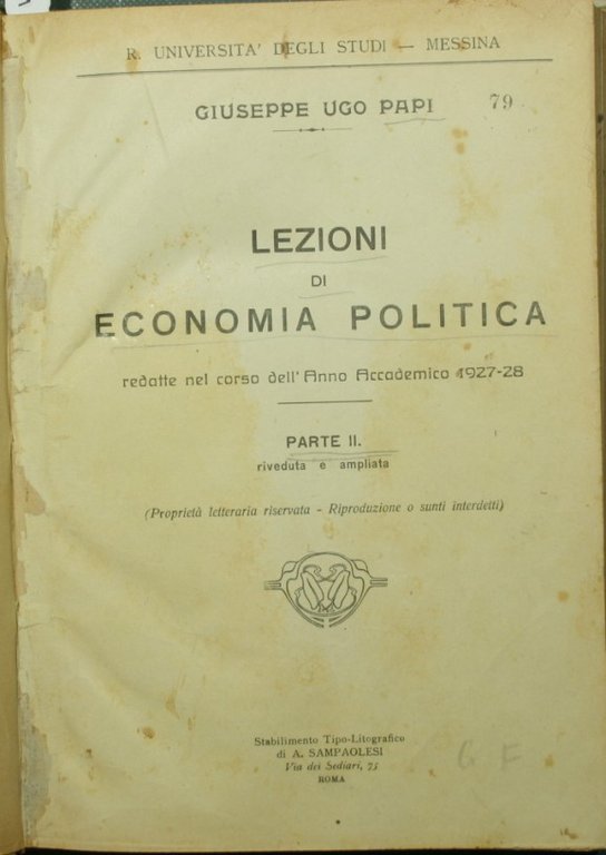 Lezioni di economia politica