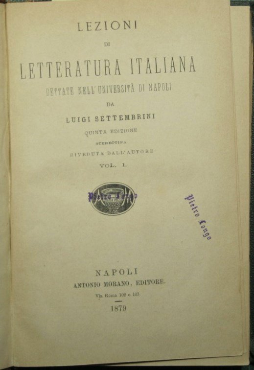 Lezioni di letteratura italiana