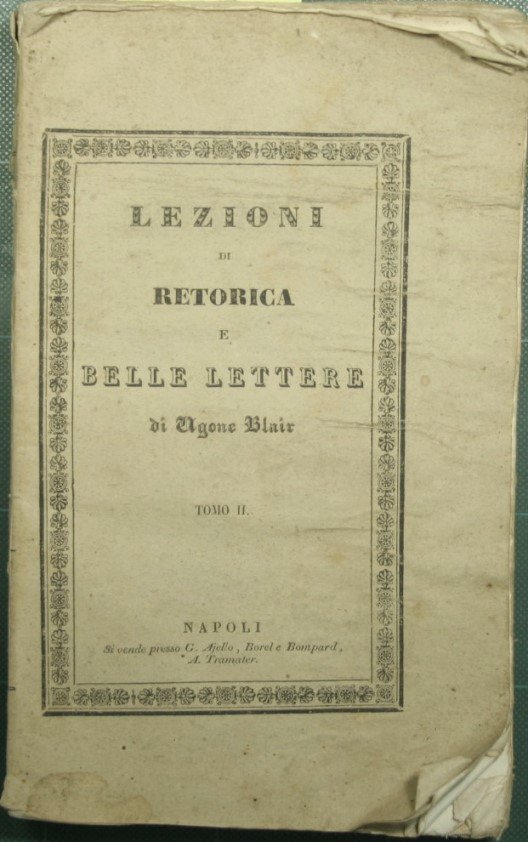 Lezioni di retorica e belle lettere - Vol. II