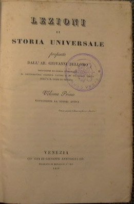 Lezioni di storia universale