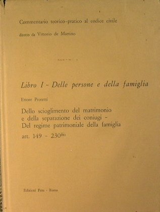 Libro I - Delle persone e della famiglia