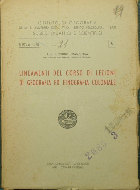 Lineamenti del corso di lezioni di geografia ed etnografia coloniale | Immagine Gallery 2