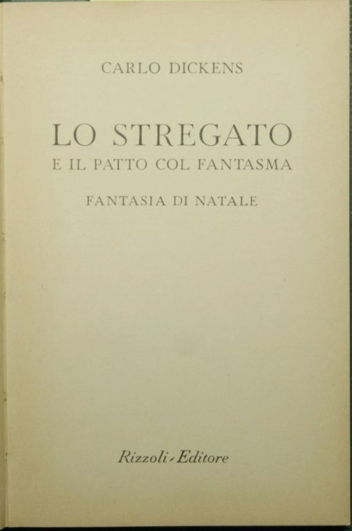 Lo stregato e il patto col fantasma