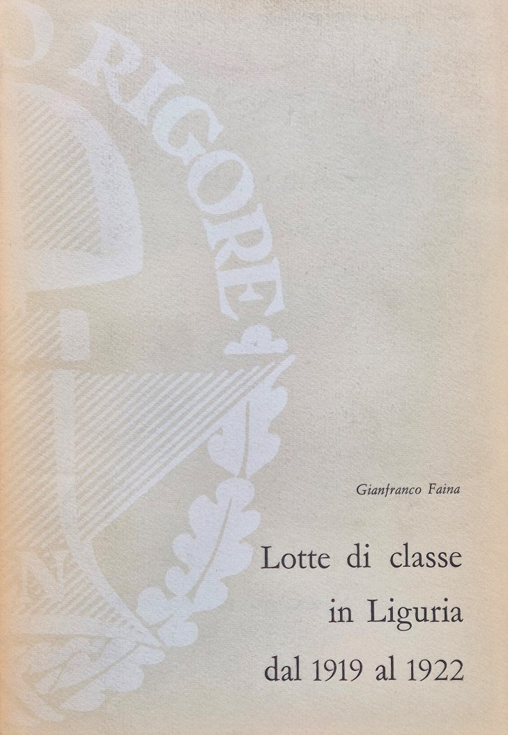 Lotte di classe in Liguria dal 1919 al 1922