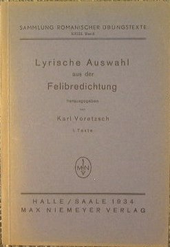 Lyrische auswahl aus der felibredichtung. VOL. I Texte.