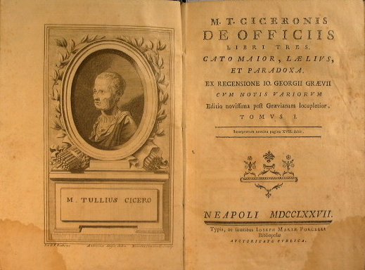 M.T. Ciceronis de officiis libri tres Cato maior, Laelius et …