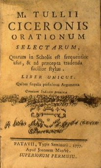 M.Tullii Ciceronis Orationum selectarum, quarum in scholis est frequentior usus, …