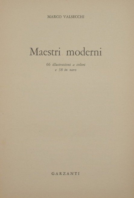 Maestri moderni