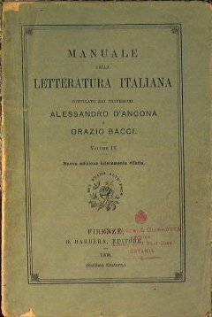 Manuale della letteratura italiana - Volume IV