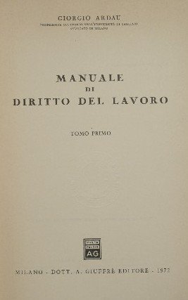 Manuale di Diritto del Lavoro