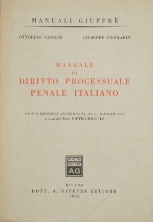 Manuale di diritto processuale penale italiano