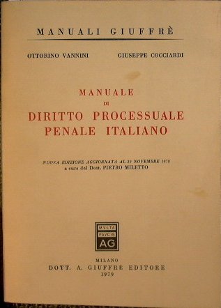 Manuale di diritto processuale penale italiano