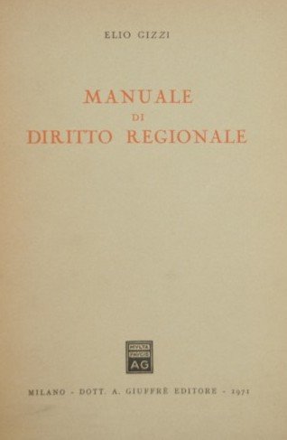 Manuale di Diritto Regionale