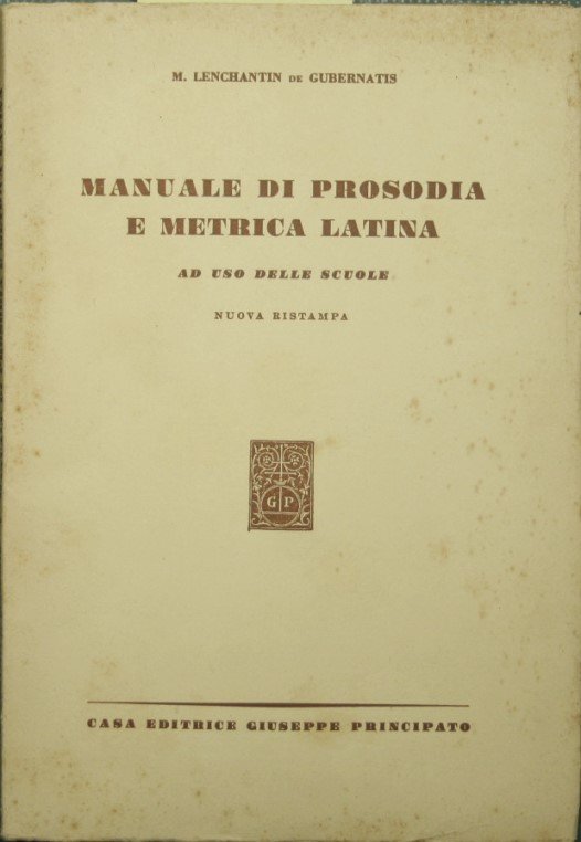 Manuale di prosodia e metrica latina