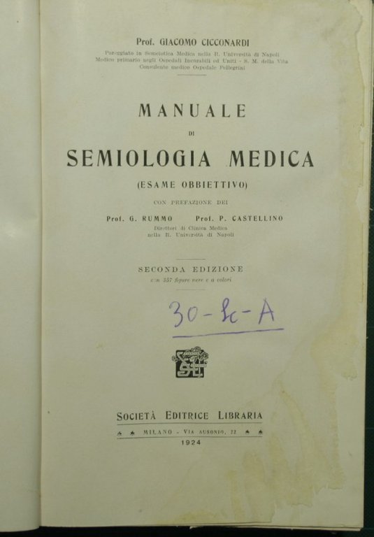 Manuale di semiologia medica