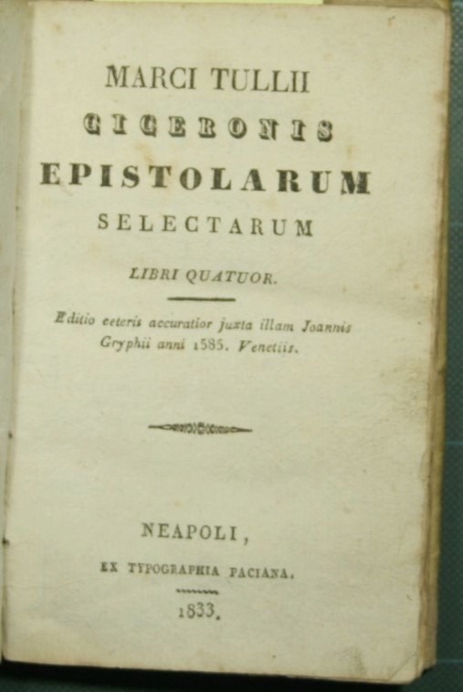 Marci Tullii Ciceronis Epistolarum selectarum libri quatuor