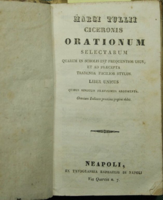 Marci Tullii Ciceronis Orationum selectarum