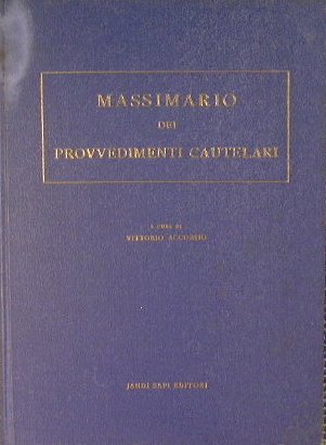 Massimario dei provvedimenti cautelari