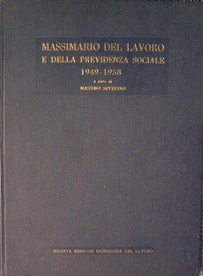 Massimario del lavoro e della previdenza sociale